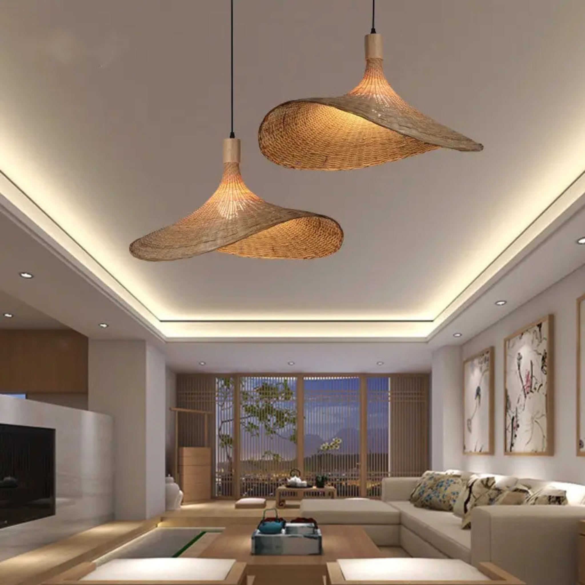 Cane Pendant Lamp | Hanging Lamp LP-43