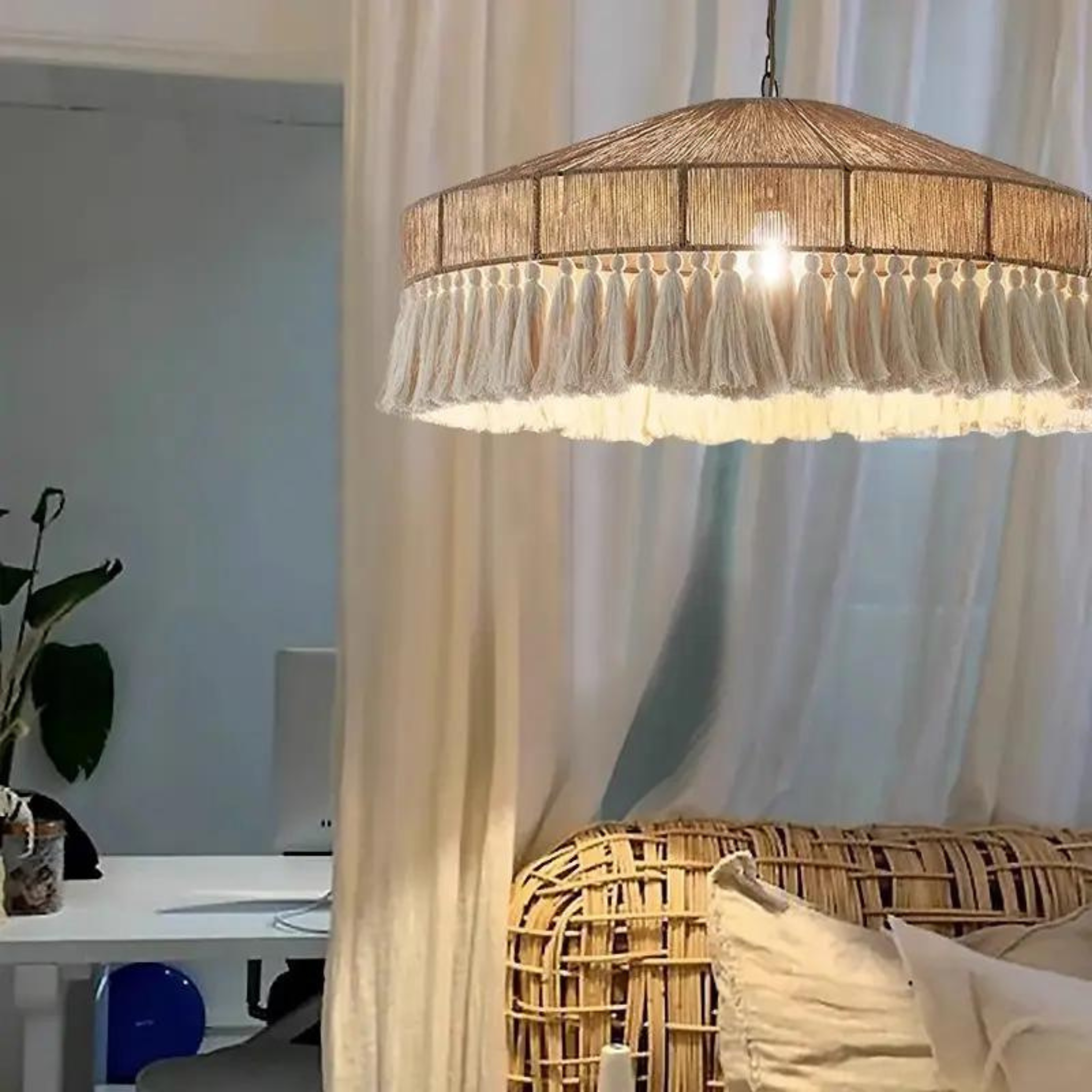 Led Hemp Rope Tassel Pendant Lamp LP-25