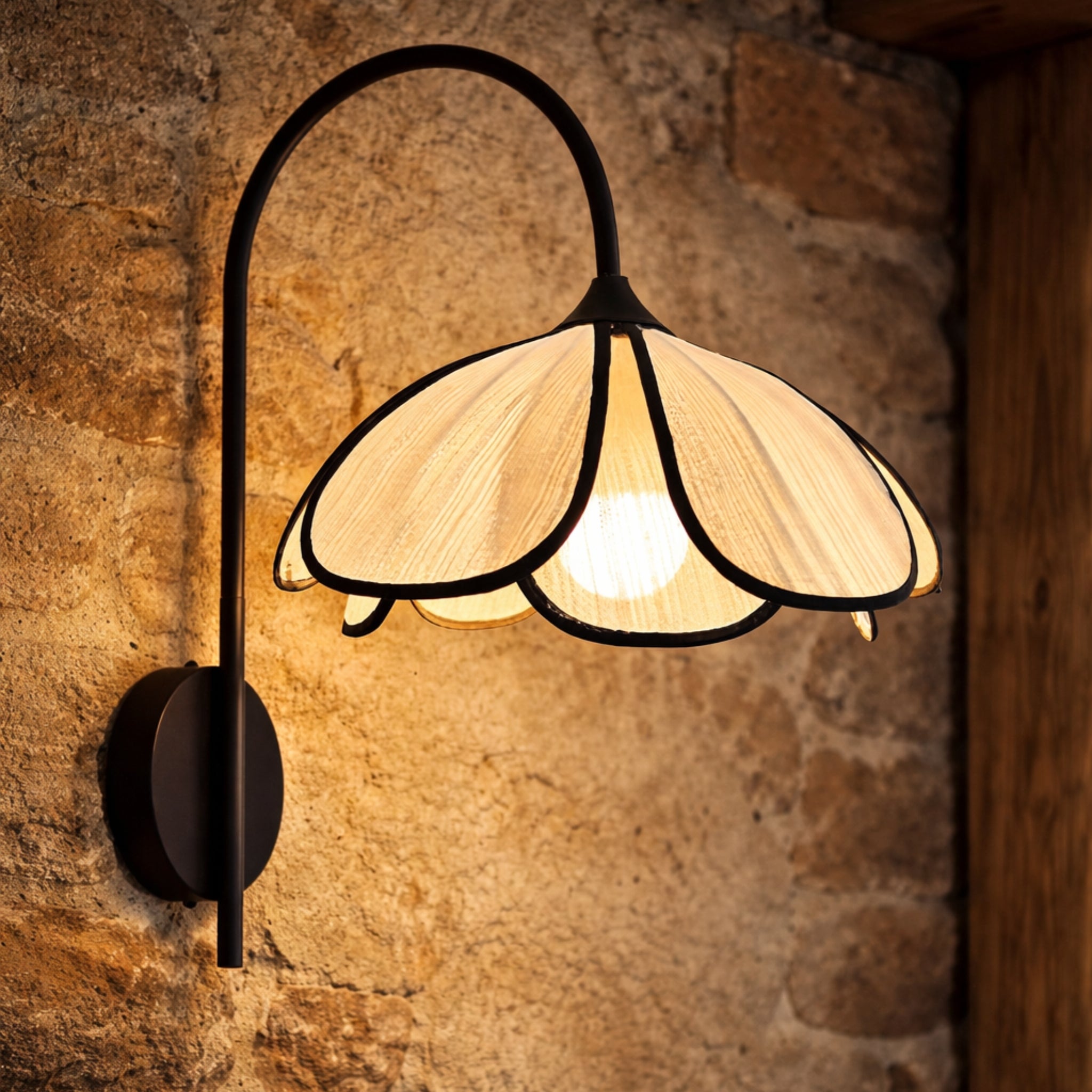 Organza White Fabric Japanese Style Wall Lamp | Luxury Wall Light for Living Room, Bedroom & Hotels LP-113