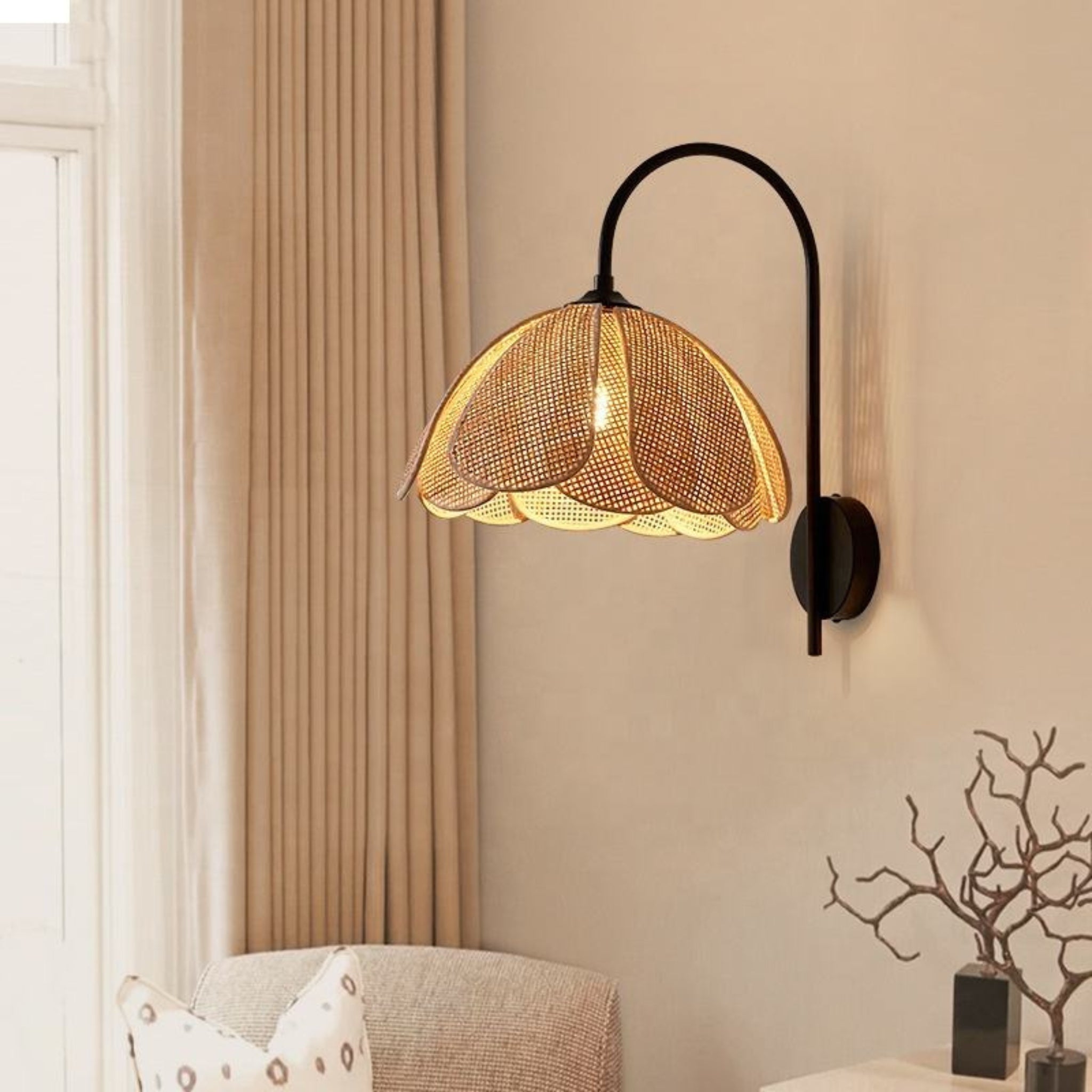 Cane Wall Lamp | Rattan Wall Lamp LP-78