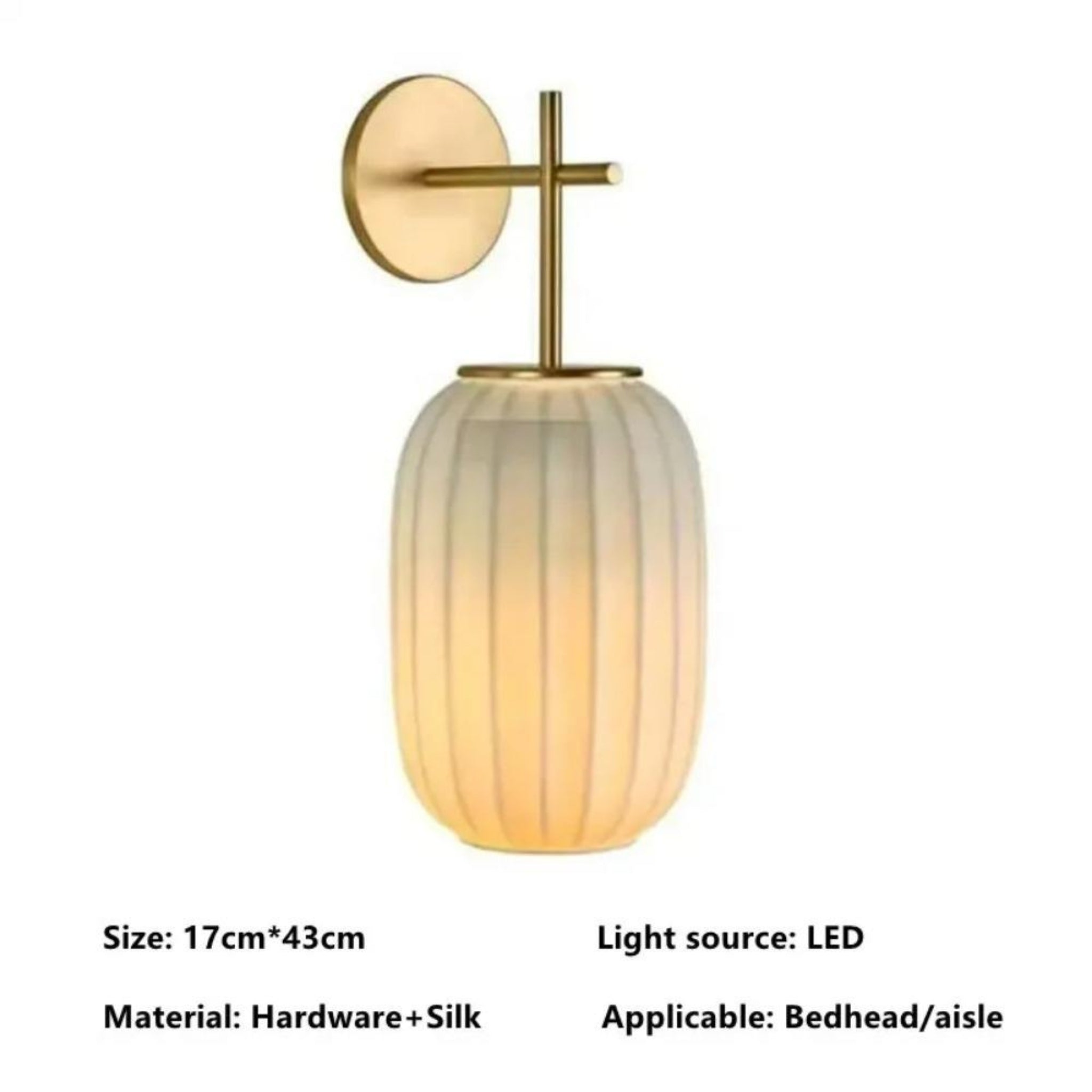 White Fabric Japanese Style Wall Lamp | Living Room, Bedroom, Hotel, Residential Space LP-66