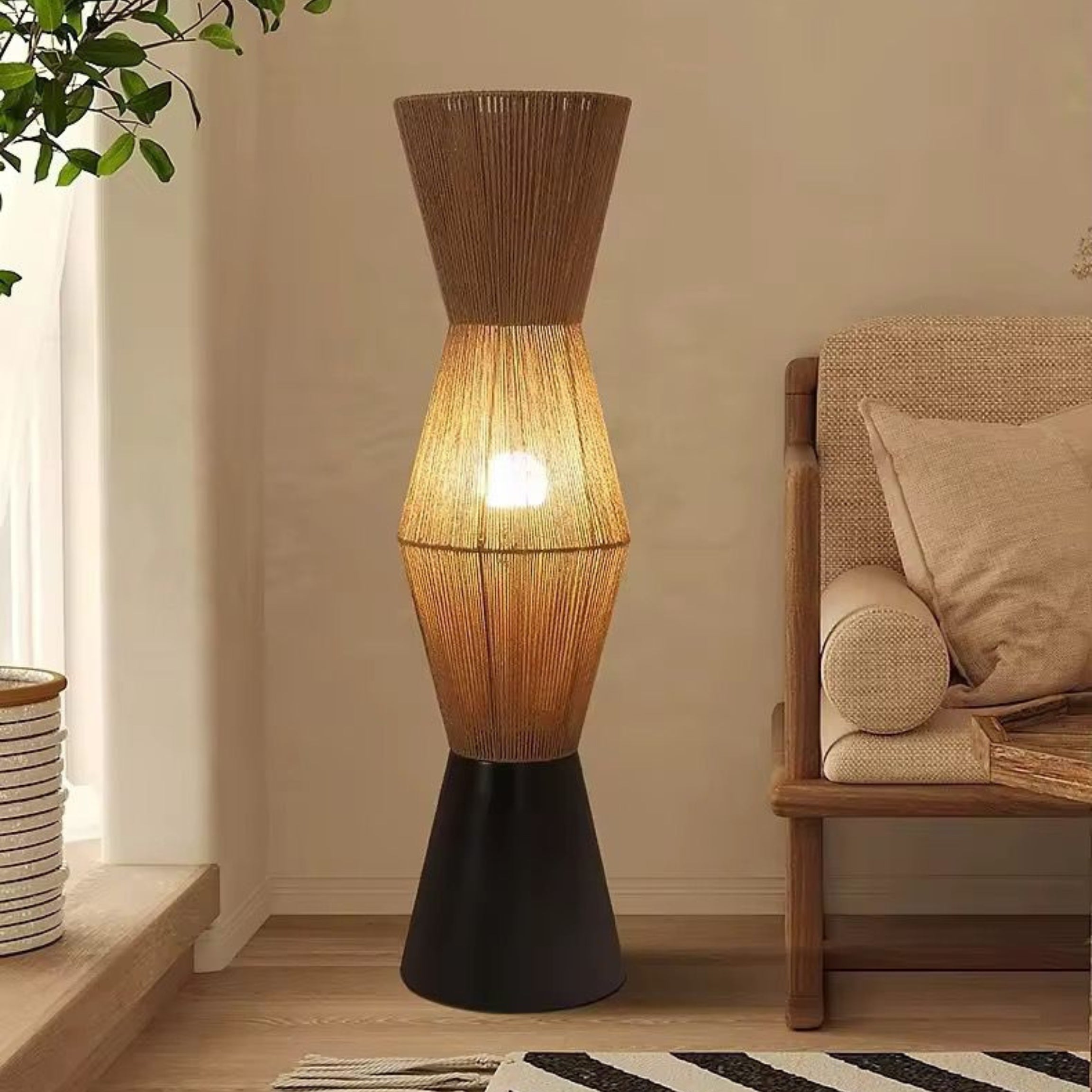 Raffia Floor Lamp | Boho style Floor Lamp LP-82