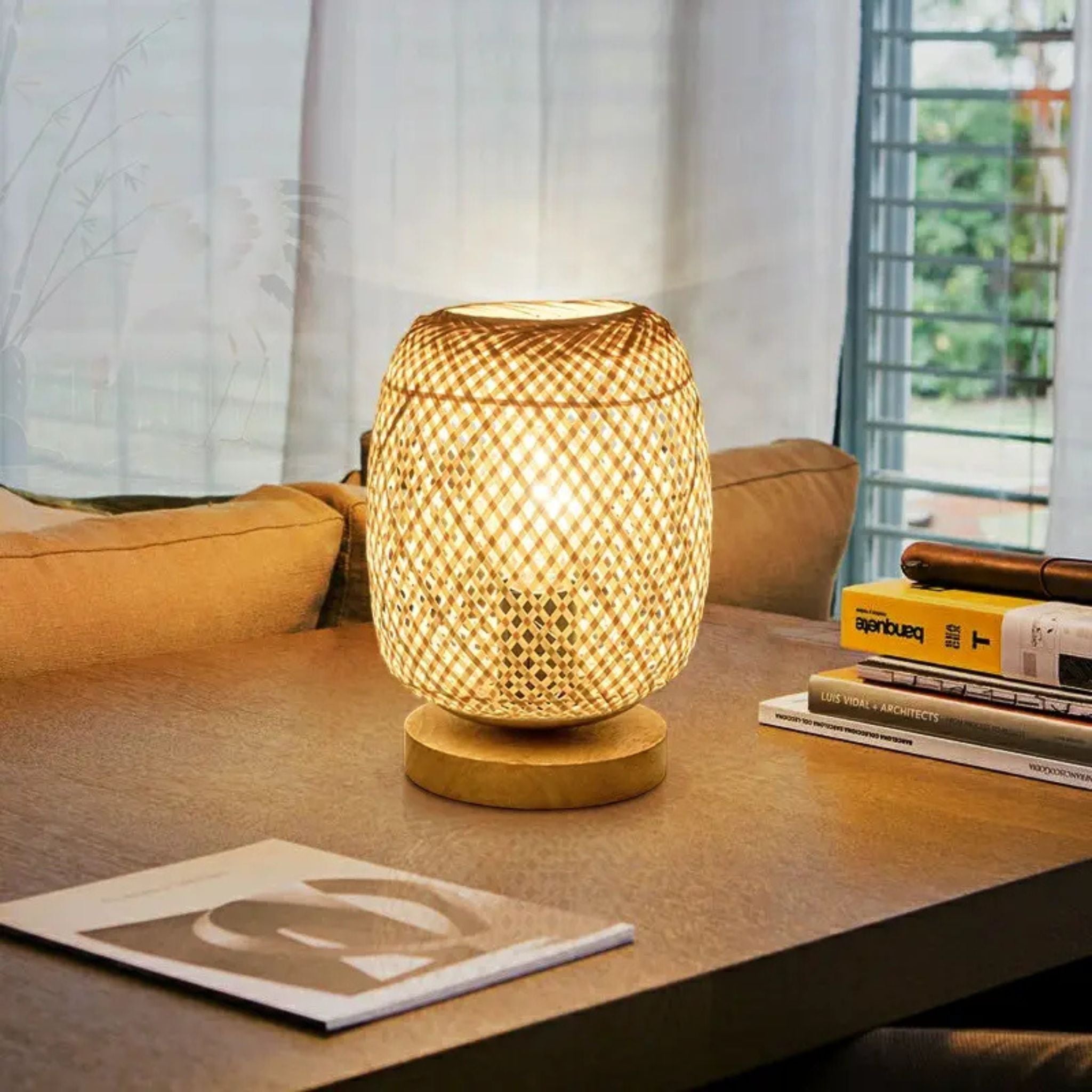 Bamboo Table Lamp | Bamboo Side Table Lamp Lp-61