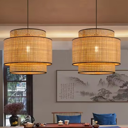 Cane Webbing Lamp | Ceiling Rattan Pendant Lamp