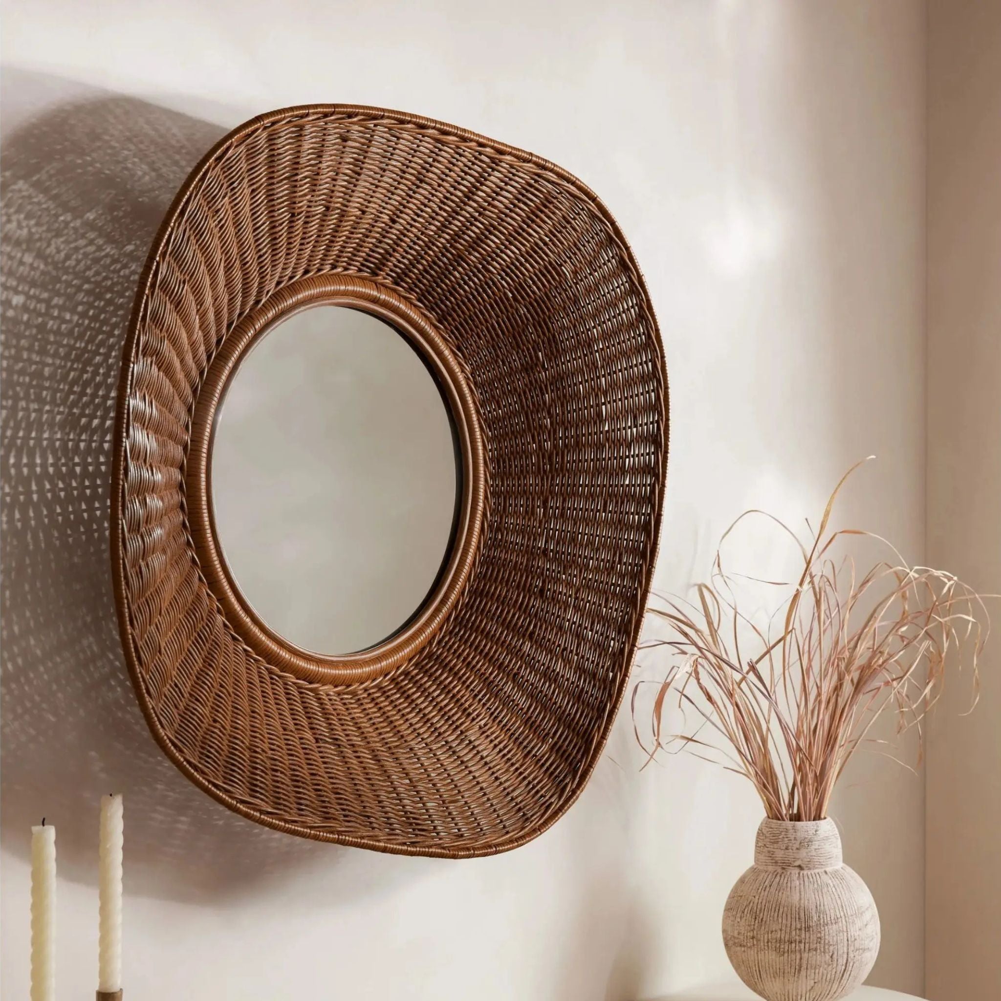 Cane Bamboo Wall Mirrors | Bamboo Mirrors