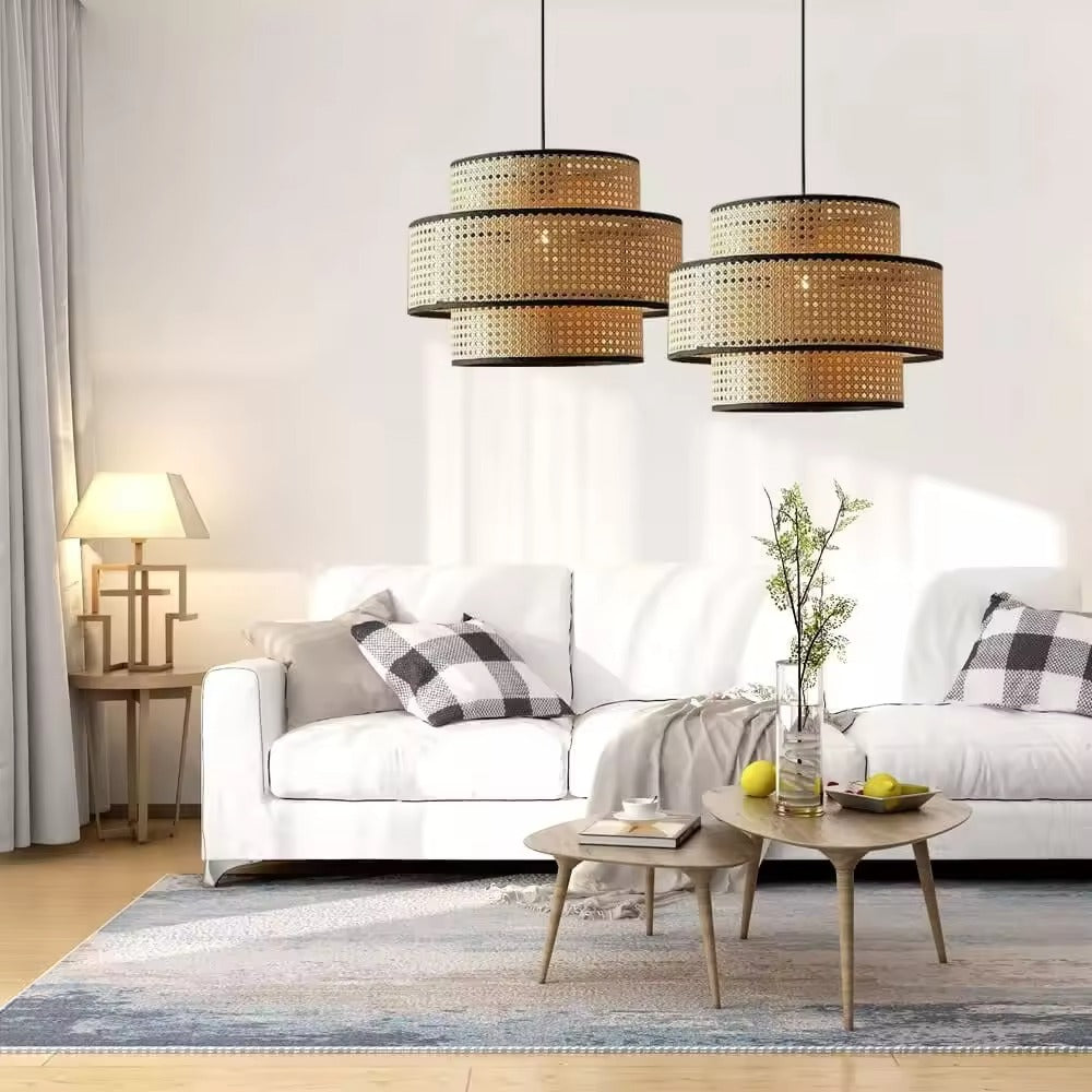 Cane Webbing Pendant Lamp LP-11