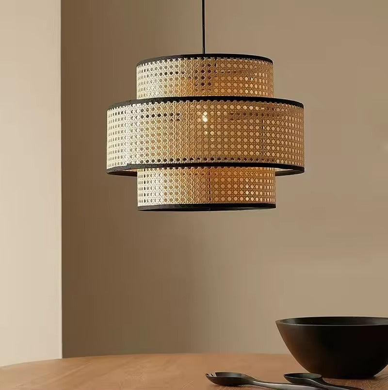 Cane Webbing Pendant Lamp LP-11