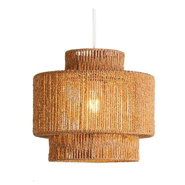 Raffia Pendant Lamp | Rattan Webbing Ceiling Raffia Lamp LP-12