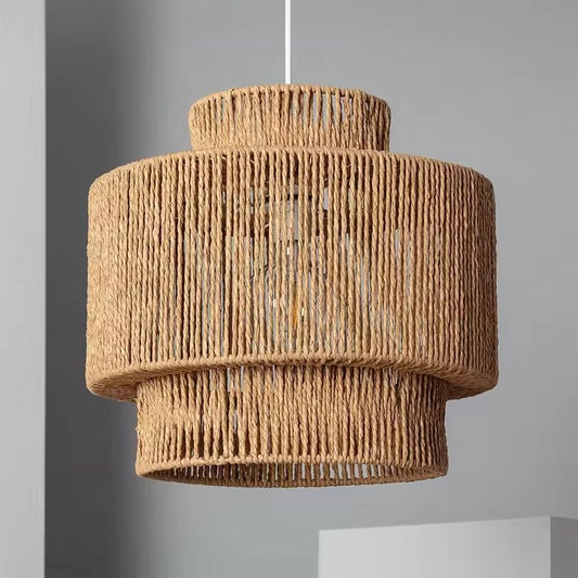 Raffia Pendant Lamp | Rattan Webbing Ceiling Raffia Lamp