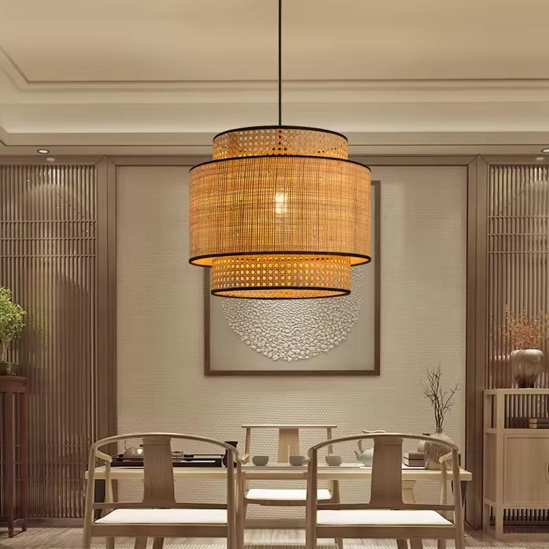 Cane Webbing Lamp | Ceiling Rattan Pendant Lamp LP-58